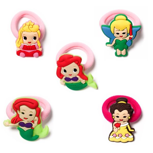 

10pcs cute scrunchie hairbands hair accessories for girls tie gum rubber hair bands headwear kids xmas gifts, Slivery;white