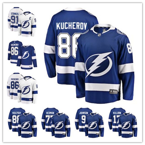 

tampa bay steven stamkos andrei vasilevskiy ryan mcdonagh nikita kucherov lightning fanatics branded home breakaway player hockey jersey, Black;red