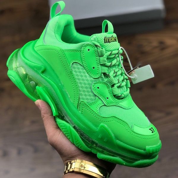 

mens shoe triple s 3.0 fashion designer casual shoes luxury shoes women's combination nitrogen outsole crystal bottom dad casual shoes, White;red