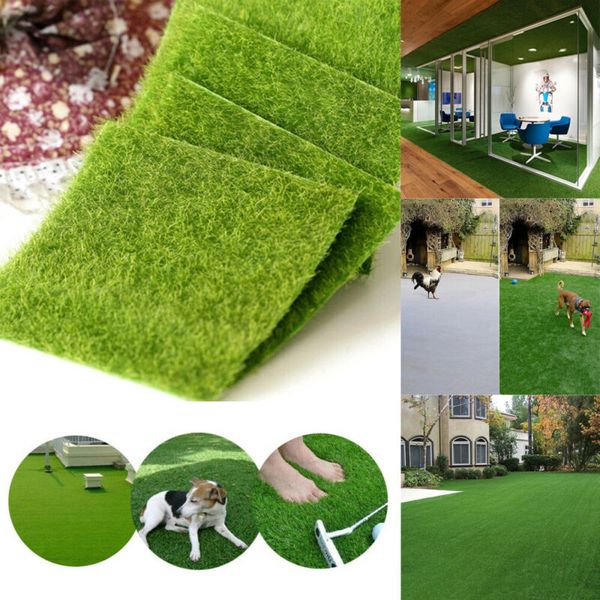 

indoor outdoor green artificial grass turf lawn solid non-slip area rug patio pet mat synthetic landscape lawn turf garden yard