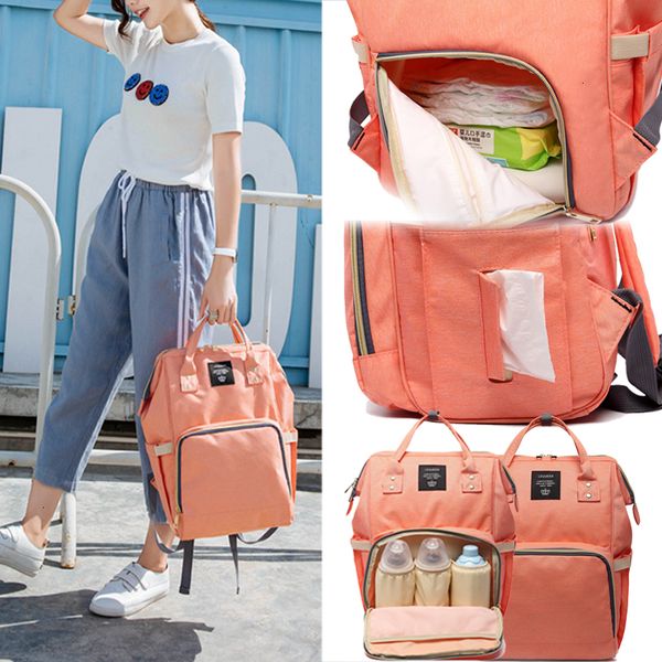 

maternity simple travel picnic mammy's bag diaper daily commuting backpack large nappy printed bag bebies baby care wetbag