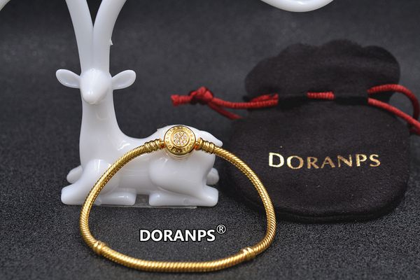 

doranps silver 925 beads golds bracelet charm bangle women jewelry making,1pz, Golden;silver