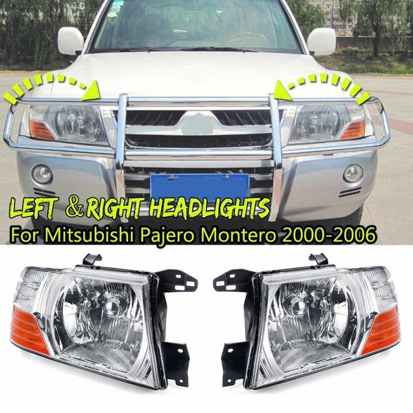 

1pair headlight for mitsubishi pajero montero 2000 2001 2002 2003 2004 2005 2006 car light assembly fog light fog lamp