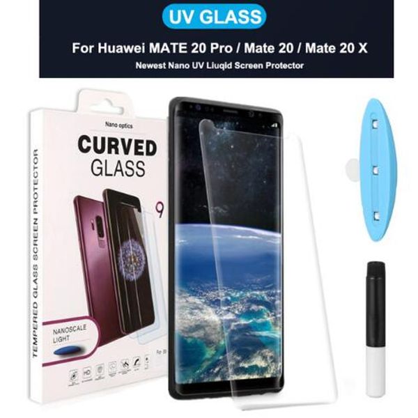 

Для LG V30 V40 3D Изогнутая УФ Жидкость Полный Клей Закаленное Стекло Для Samsung Galaxy S10 Plus