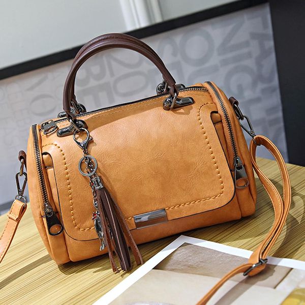 

women shoulder bags women's high-volume fashion tassel cross goth shoulder bag hanging ornament tote duffel bag purse