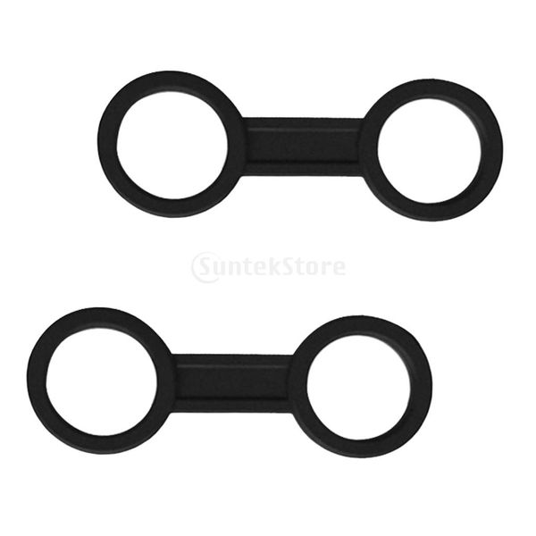 

2 pieces scuba diving dive snorkeling silicone snorkel mask strap keeper holder