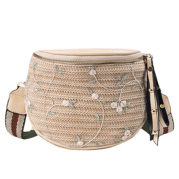 

new crossbody bags for women new fashion break wild bucket bag messenger shoulder weaving bag carteras mujer de hombro#t2