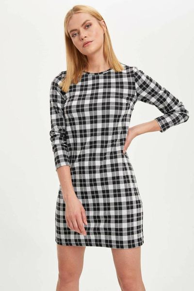 

defacto woman knitted dress-m9867az19wn, Black;gray