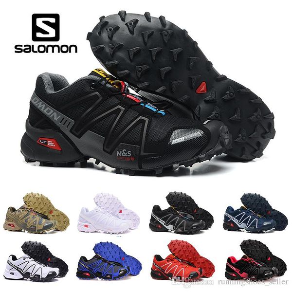 

2019 new brand speedcross 3 cs running shoes for men, breathable waterproof outdoor athletic sport sneakers hiking shoes eur 40-46, White;red