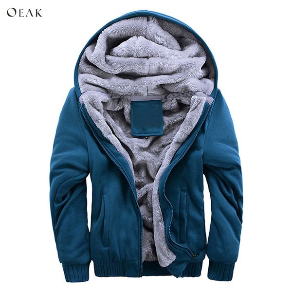 

men thick hooded winter jacket with zipper patchwork casual warm male parkas patchwork wool veste homme 2019 coat, Black