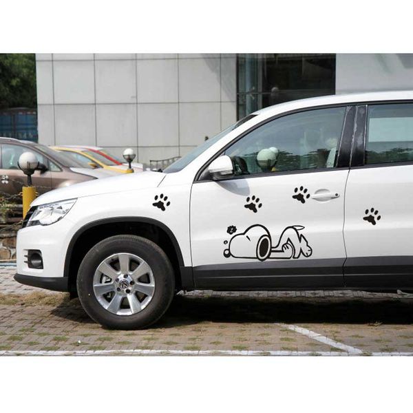 

2pcs/set car dog paw door sideways body scratches stickers