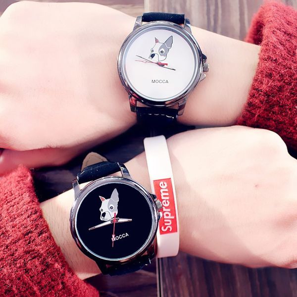 

2019 new casual couple watches selling lovers watch mens watches luxury quartz watch women clock male leather wristwatches, Slivery;brown