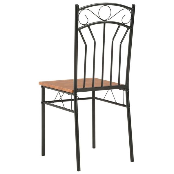 

dining chairs 6 pcs. brown mdf patio benches