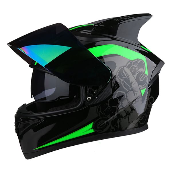 

motorcycle helmet capacetes motociclismo full face individuality helmet moto racing belt novelty casque moto