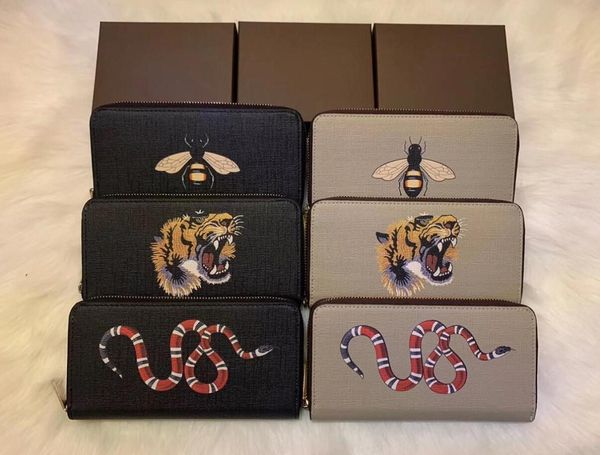 Женский кошелек на молнии с животным узором, самые стильные карты и монеты, известный дизайн, мужской кожаный кошелек, держатель для карт