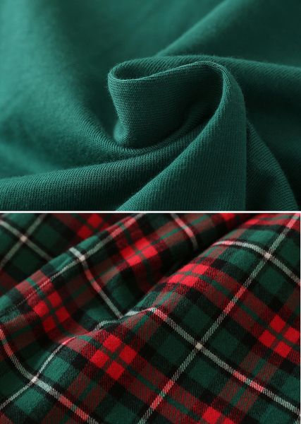 

christmas women pyjamas plus size winter knit cotton pajama sets women fresh green long sleeve casual sleepwear women, Black;red