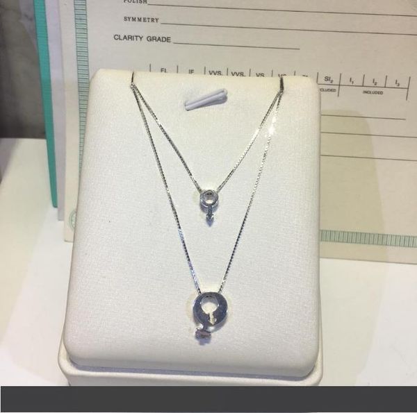 

2020 classic designer tif jewelry necklace 925 sterling silver men and women logo two-in-one