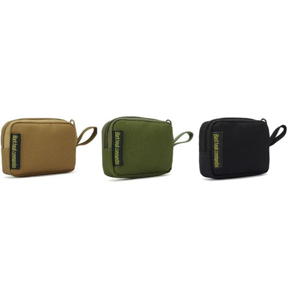 

outdoor tactical hunting molle square wallet purses waterproof card key holder change coins pouch earphone sack outdoor