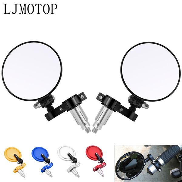 

motorcycle universal cnc aluminum mirrors 3" handle bar end 7/8" for y z80 85 125 250f 450f 250x 250fx 450fx dt125