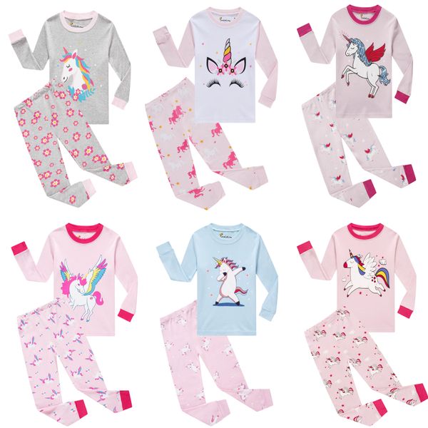 

boys christmas pajamas sets kids red and white striped pajamas boys pyjamas pijamas kids girls unicorn pajama set for 1-8years, Blue;red