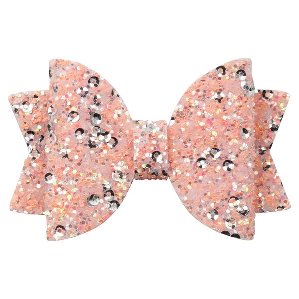 

1 pc girls hair clip hairpin glitter shinny sequin hairbow hairclips swallowtail new fashion children barrettes kid headwear, Slivery;white