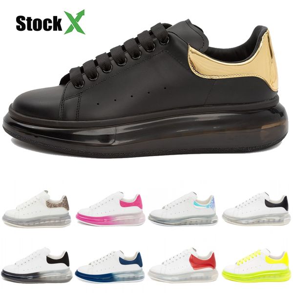 

2020 platform men women casual designer shoes velvet black golden triple white crystle sole cushion trainers genuine leather luxury sneakers