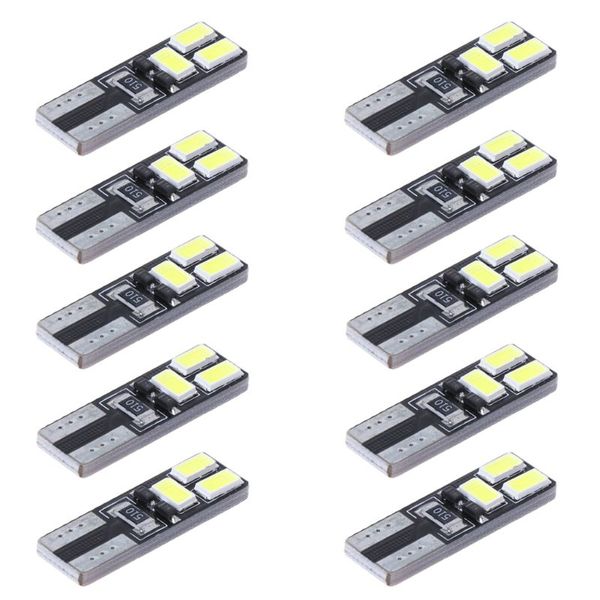 

10 x t10 5630 6smd w5w car led canbus no error width light license plate lamp