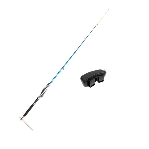 

2.7m automatic fishing rod + fishing lure hooks baits waist storage case box