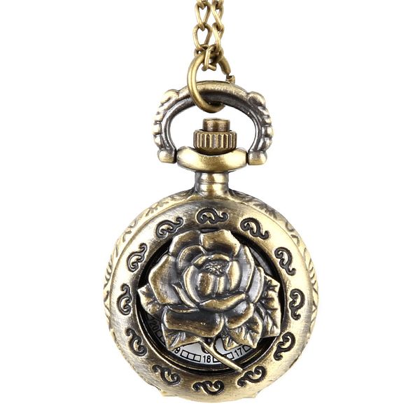 

fashion vintage quartz pocket watch alloy hollow out flowers women lady girls necklace pendant sweater chain clock gifts pr sale, Slivery;golden