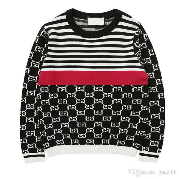

knitted sweaters men knit pullover sweater fashion casual hip hop luxury clothing knitwear printed couple sweaters g2020, White;black