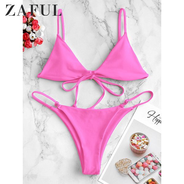 

zaful bikini swimwears women cami high leg low waisted bikini swimwear2020 push up bikinis set