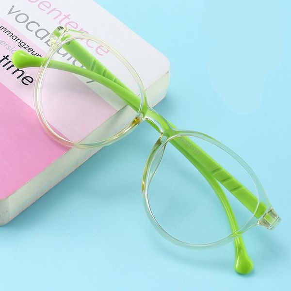 

2020 new baby anti-blue light fashion glasses brand children soft frame plain glasses kids eye fame eywear fashion gd1004, White;black