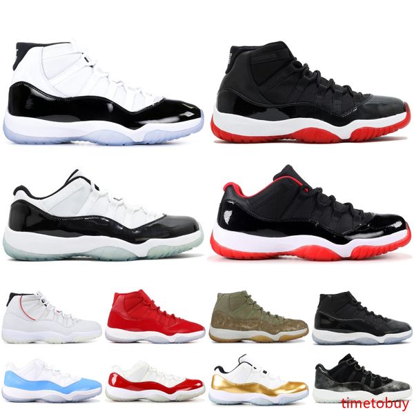 

bred 11 xi basketball shoes men women concord platinum tint space jam high designer shoes 11s low barons unc sports sneaker 5-13