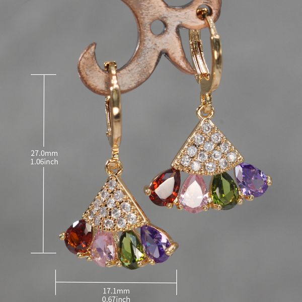 

earrings for women's dangle earrings gold filled earring with waterdrop zircon trendy jewelry for wedding accessories, Silver