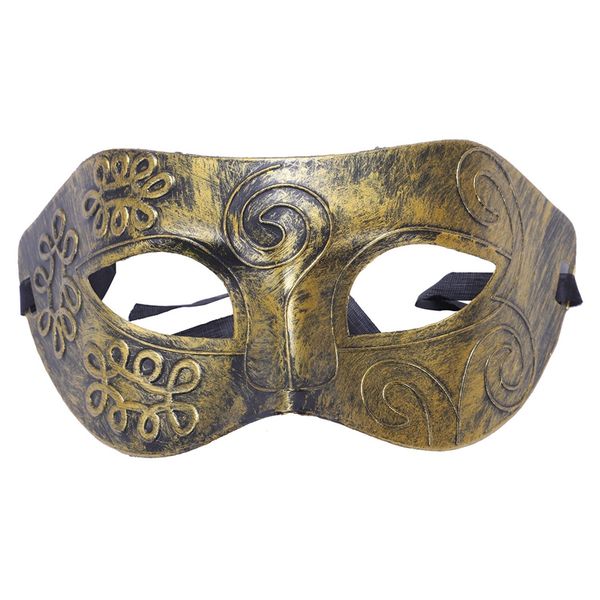 

practical boutique 1pcs men's masquerade mask ball masks stag party fancy dress venetian eye face roman gladiator gold