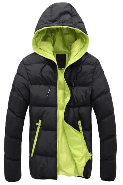 

park men casual cotton parkas winter coat men 2019 patchwork thick outwear overcoat hooded winter warm men's jackets, Tan;black