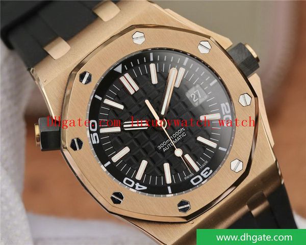 

editio jf 15707 carbon titanium 42mm waterproof 50m cal.3120 automatic mechanical movement watches silicon band designer watch, Slivery;brown