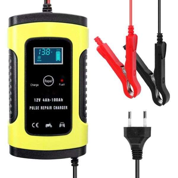 

automatic car battery charger 12v6a for lead acid lcd display fast charging