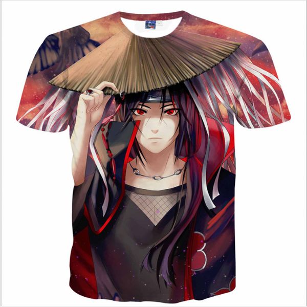 

аниме наруто новая мода футболка женщины мужчины лето унисекс 3d печати с коротким рукавом crewneck случайные топы q522, White;black