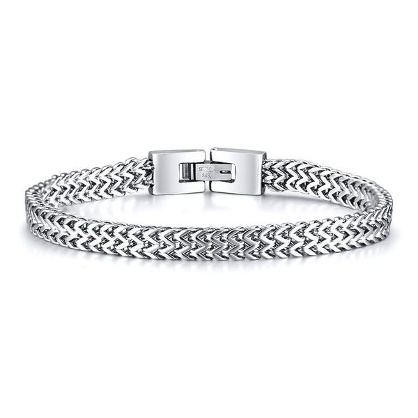 

2019 stainless steel keel chain bracelet steel color fashion simple titanium men's bracelet multi-ring multi-layer jewelry, Black
