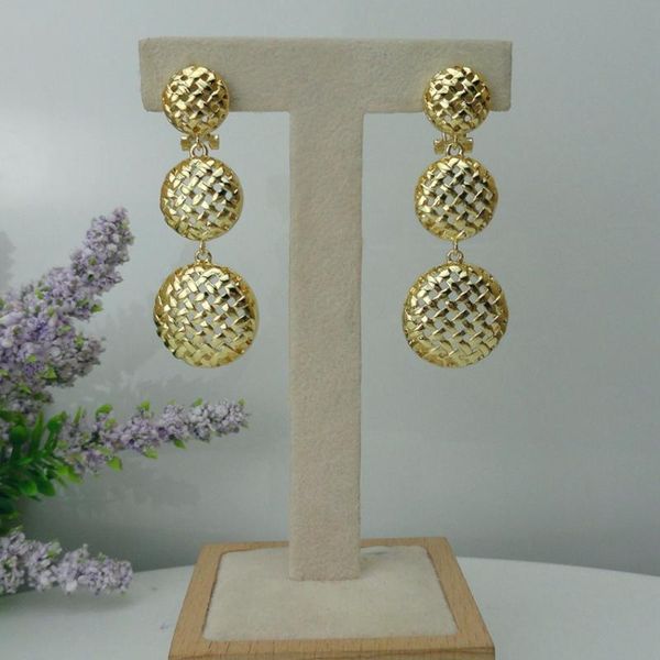 

yuminglai 24k dubai gold earrings brazilian earrings for women fhk7927, Silver