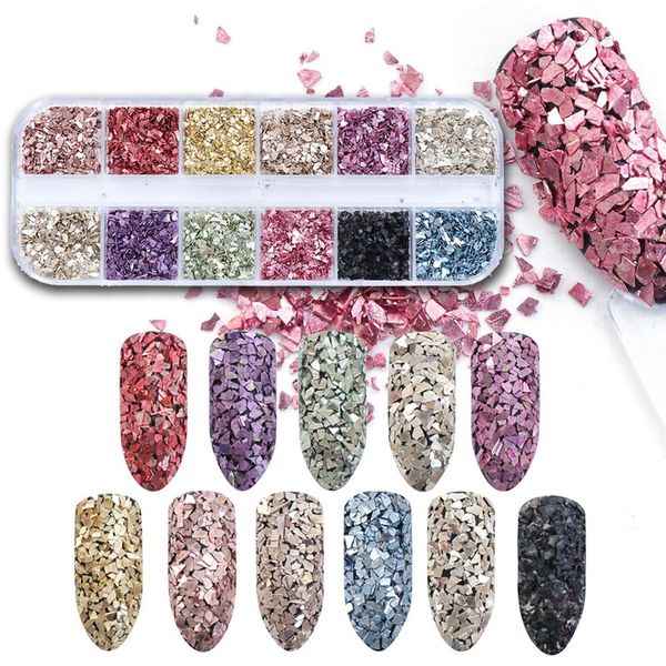 

nail glitter nail glitter effect shining polishing accessories gorgeous art decorations manicure accessory, Silver;gold