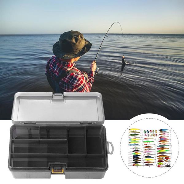 

dual layer fishing tackle box lures bait storage case organizer container fishing lure box accessories