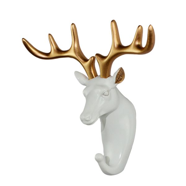 

resin craft animal head wall hook key hooks wall mounted indoor home decor