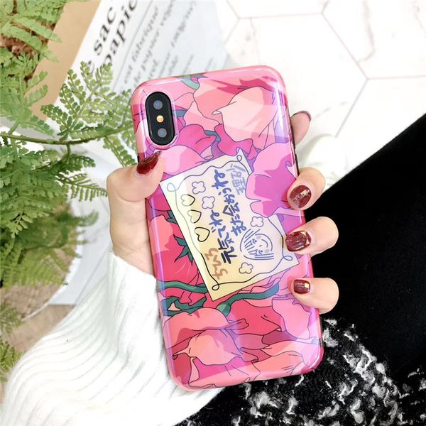 

one piece luxury phone case for iphone 6s 7 8 p x xs xr lovely energetic cartoon girl designer phone case back cover