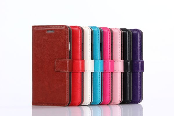

100pc pu leather wallet ca e cover with card lot flip cover hell for iphone 5 6 6 7 8 plu x x max