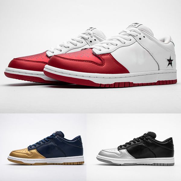 

dunk sb fashion casual shoes off mens low og metallic silver designer shoes jewel red white gold women athletic platform shoes 36-47
