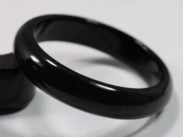 

muy bien raro negro natural jade jadeÃ­ta pulsera brazalete 60 mm envÃ­o gratis, Black
