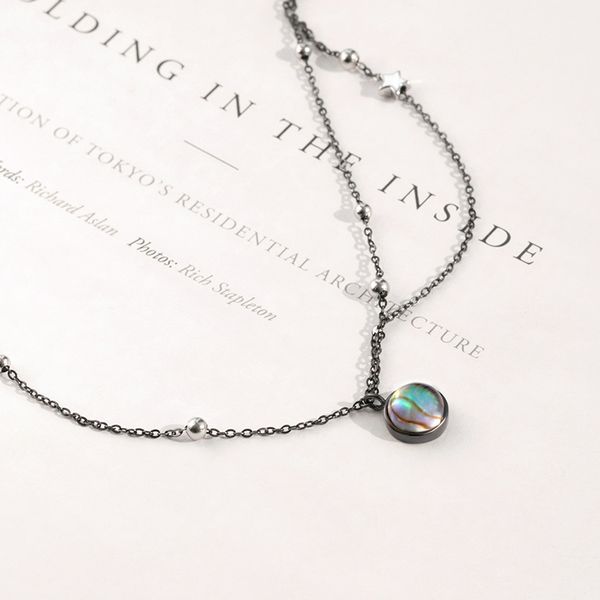 

thaya star planet space млечный путь 100% s925 серебряный кулон ожерелье galaxy crystal black chain для женщин ювелирные изделия рождественс, Silver