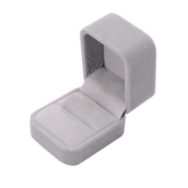 

new velvet presentation gift jewellery ring necklace bracelet display box case (a, gray, Pink;blue